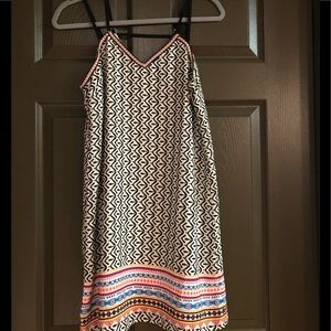 White & Black Tribal Print Dress